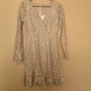 Selfie Leslie Ivory Lace Dress